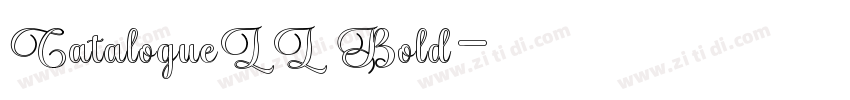 CatalogueLL Bold字体转换
